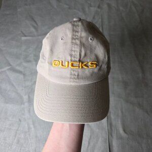 Oregon Ducks "Top of the World" Adjustable Hat - Beige / Khaki